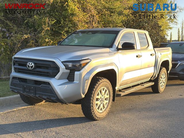 Celestial Silver 2024 Toyota Tacoma SR Double Cab 4WD Pickup Truck Four-Wheel Drive 8-Speed Automatic