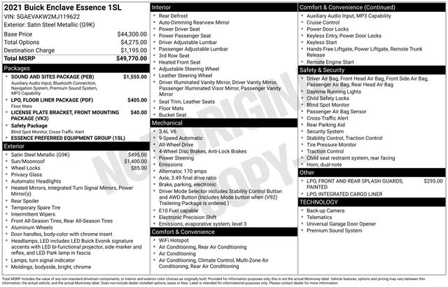 Used 2021 Buick Enclave For Sale in Indianapolis, IN