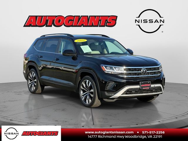 Deep Black 2022 Volkswagen Atlas V6 SE 4Motion with Technology SUV / Crossover All-Wheel Drive 8-Speed Automatic