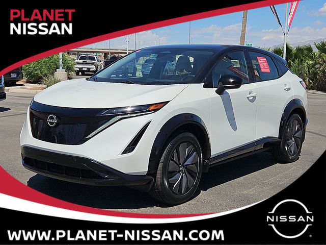 Everest White Pearl Tricoat/Black Diamond Pearl 2024 Nissan Ariya SUV / Crossover All-Wheel Drive Continuously Variable Transmission