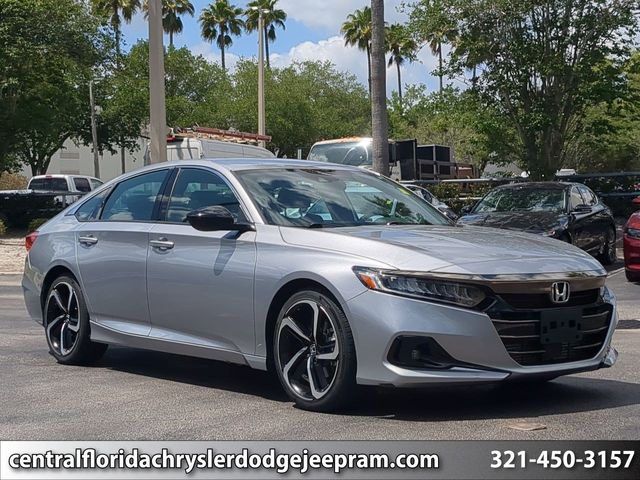 Lunar Silver Metallic 2021 Honda Accord Sport FWD Sedan Front-Wheel Drive Continuously Variable Transmission