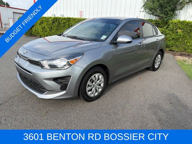 Steel Gray 2021 Kia Rio S FWD Sedan Front-Wheel Drive Continuously Variable Transmission