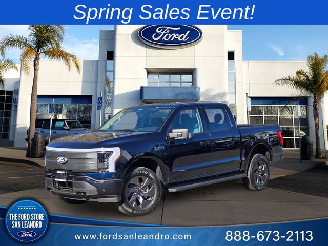 Blue Metallic 2025 Ford F-150 Lightning Flash SuperCrew AWD Pickup Truck All-Wheel Drive Automatic