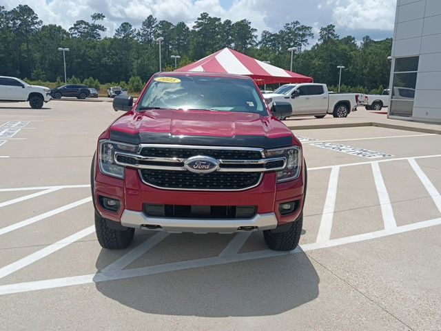 Ruby Red Metallic 2025 Ford Ranger XLT SuperCrew 4WD Pickup Truck Four-Wheel Drive Automatic