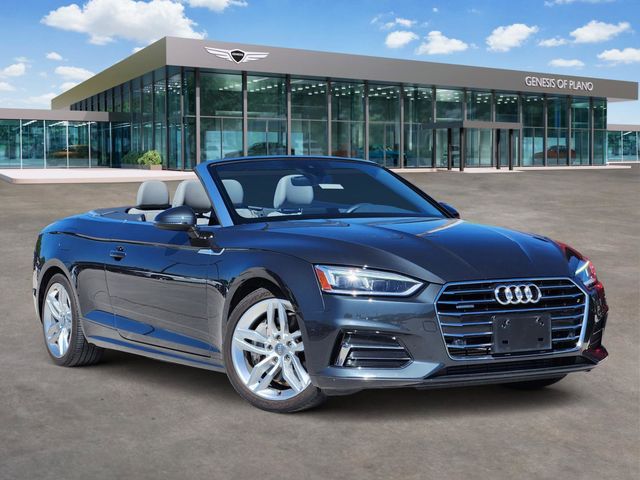 Gray Metallic 2019 Audi A5 quattro Premium Plus 45 TFSI Cabriolet Convertible All-Wheel Drive 7-Speed Automatic