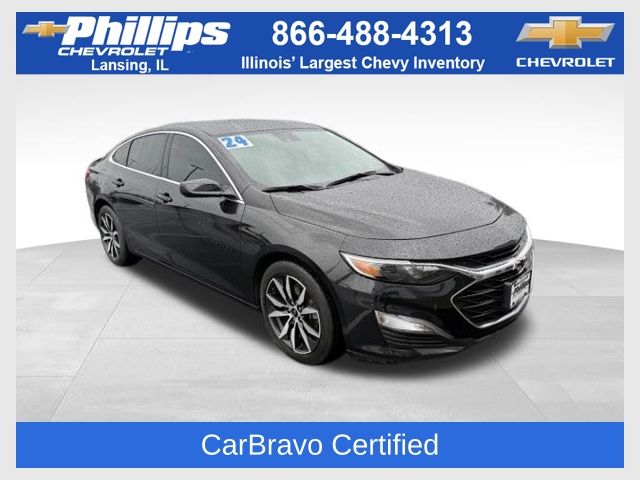 Mosaic Black Metallic 2024 Chevrolet Malibu Sedan Front-Wheel Drive Continuously Variable Transmission