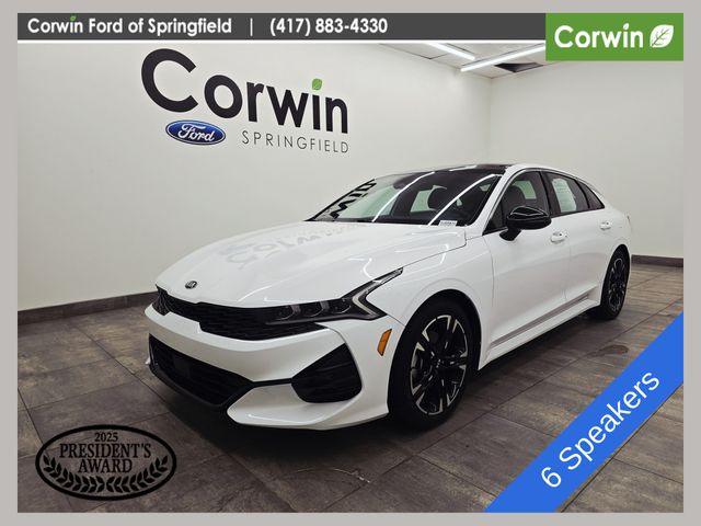 Glacial White Pearl 2021 Kia K5 GT-Line FWD Sedan Front-Wheel Drive 8-Speed Automatic