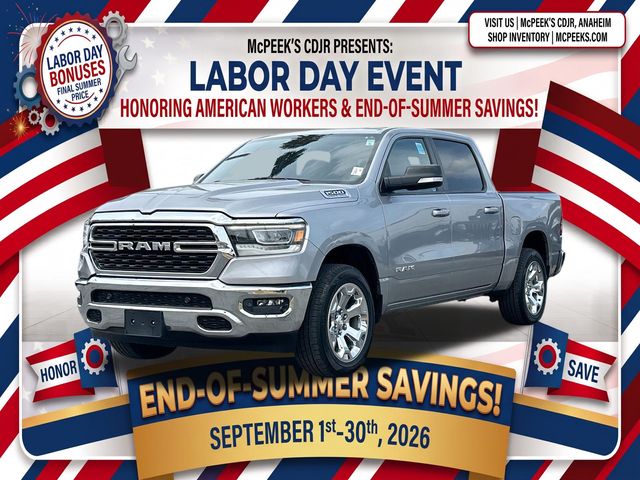 Billet Silver Metallic Clearcoat 2022 RAM 1500 Pickup Truck Four-Wheel Drive 8-Speed Automatic