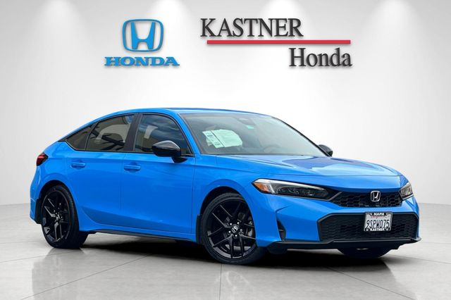 Boost Blue Pearl 2025 Honda Civic Hatchback Hatchback Front-Wheel Drive Continuously Variable Transmission