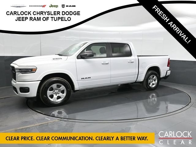 Bright White Clearcoat 2025 RAM 1500 Big Horn Crew Cab 4WD Pickup Truck Four-Wheel Drive 8-Speed Automatic