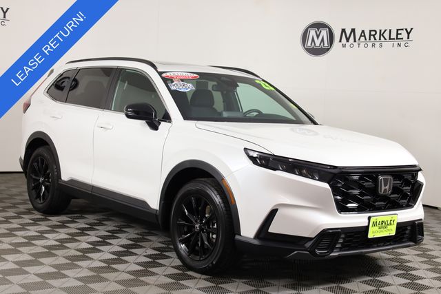 Platinum White Pearl 2023 Honda CR-V Hybrid Sport AWD SUV / Crossover All-Wheel Drive Continuously Variable Transmission