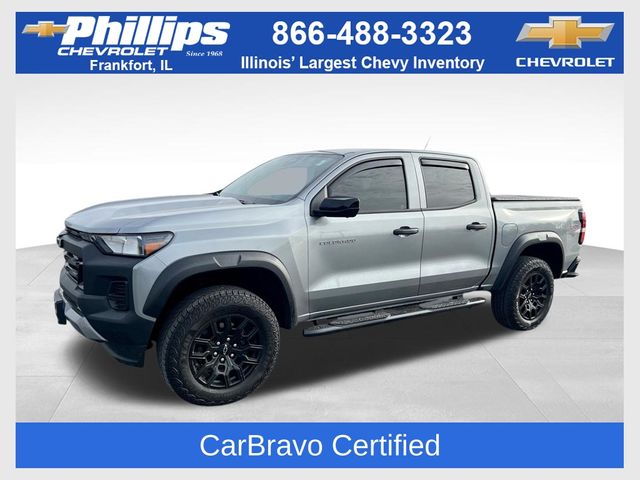 Sterling Gray Metallic 2023 Chevrolet Colorado Trail Boss Crew Cab 4WD Pickup Truck Four-Wheel Drive 8-Speed Automatic