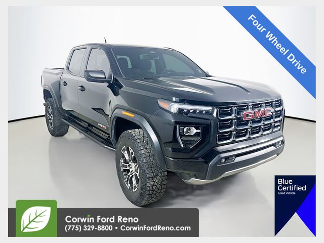 Onyx Black 2023 GMC Canyon AT4 Crew Cab 4WD Pickup Truck Four-Wheel Drive 8-Speed Automatic