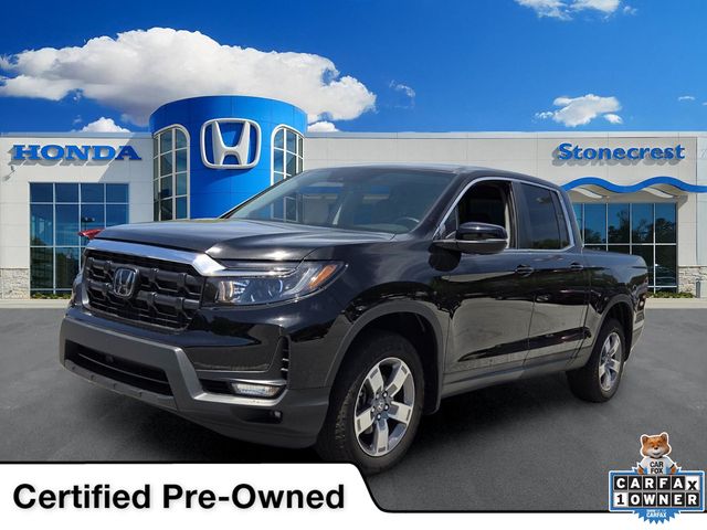 Crystal Black Pearl 2025 Honda Ridgeline RTL AWD Pickup Truck All-Wheel Drive 9-Speed Automatic