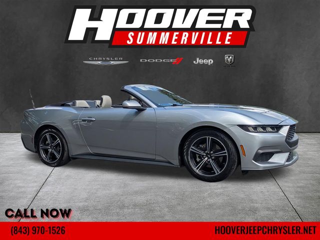 Iconic Silver Metallic 2024 Ford Mustang EcoBoost Premium Convertible RWD Convertible Rear-Wheel Drive Automatic