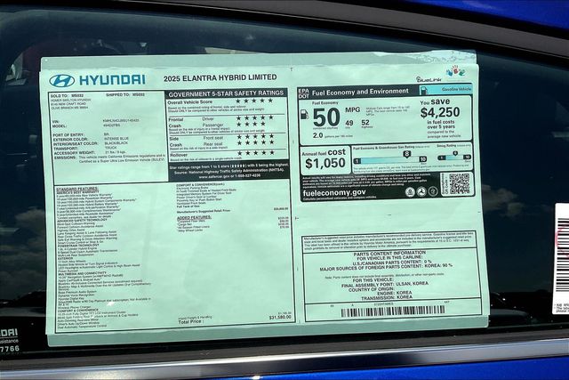 2025 Hyundai Elantra Hybrid Limited photo