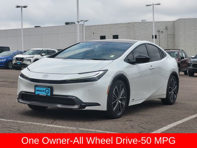 White (Wind Chill Pearl) 2024 Toyota Prius Hatchback All-Wheel Drive Continuously Variable Transmission