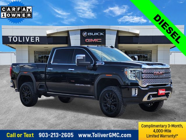 Black (Ebony Twilight Metallic) 2021 GMC Sierra 2500HD Denali Crew Cab 4WD Pickup Truck Four-Wheel Drive Automatic