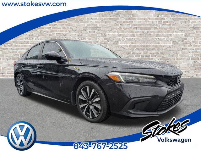 2023 Honda Civic EX-L Black at Stokes Honda North