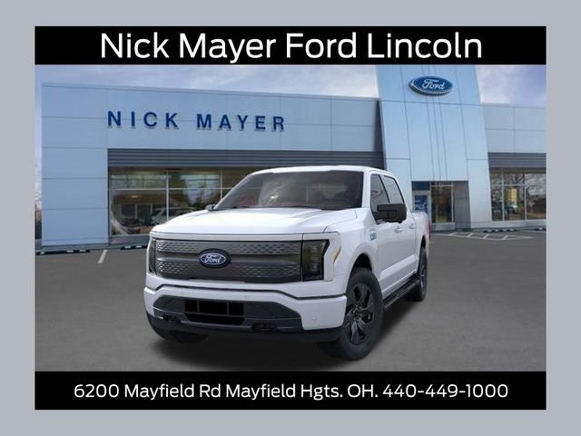 Space White Metallic 2025 Ford F-150 Lightning Pickup Truck All-Wheel Drive Automatic
