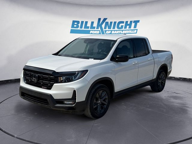 White 2025 Honda Ridgeline Pickup Truck All-Wheel Drive 9-Speed Automatic