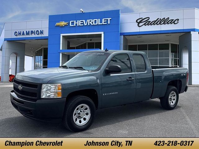 Blue Granite Metallic 2009 Chevrolet Silverado 1500 Work Truck Extended Cab 4WD Pickup Truck Four-Wheel Drive 4-Speed Automatic Overdrive