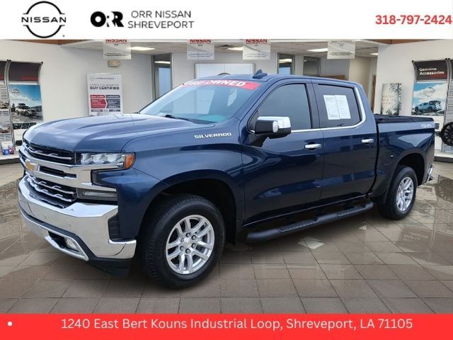 Blue Metallic 2020 Chevrolet Silverado 1500 LTZ Crew Cab 4WD Pickup Truck Four-Wheel Drive 8-Speed Automatic