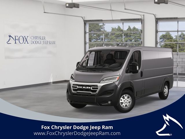 Gray (Granite Crystal Metallic Clearcoat) 2024 RAM ProMaster 3500 Tradesman 136 Low Roof Cargo Van FWD w/ Passenger Seat Van Front-Wheel Drive 9-Speed Automatic