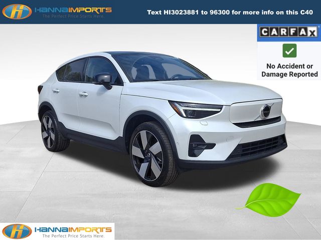 Crystal White 2023 Volvo C40 Recharge Twin Ultimate eAWD SUV / Crossover All-Wheel Drive 1-Speed Automatic