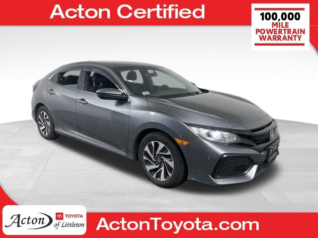 Gray (Modern Steel Metallic) 2018 Honda Civic Hatchback LX FWD Hatchback Front-Wheel Drive Continuously Variable Transmission