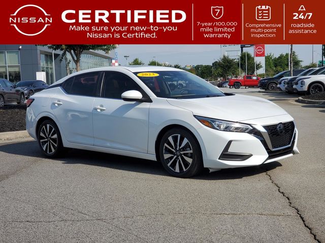 Aspen White Tricoat 2023 Nissan Sentra Sedan Front-Wheel Drive Continuously Variable Transmission