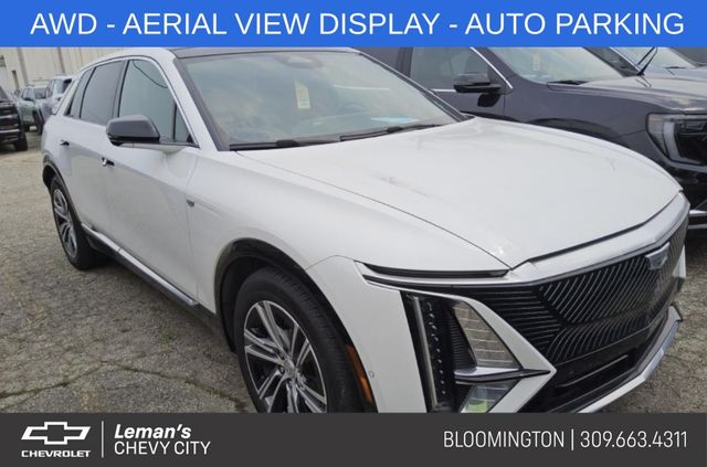 Crystal White Tricoat 2025 Cadillac LYRIQ SUV / Crossover All-Wheel Drive 1-Speed Automatic