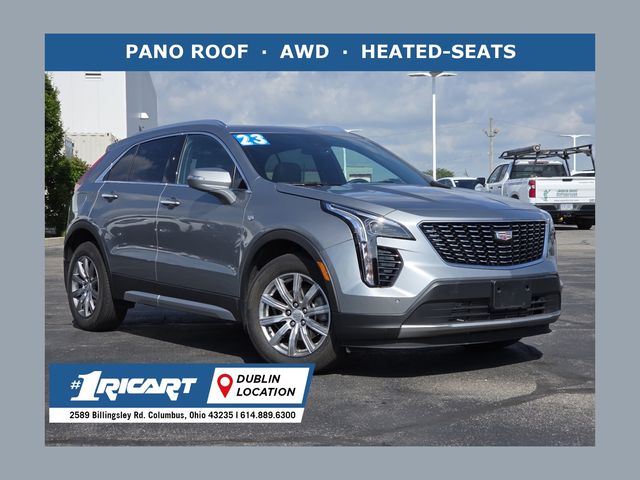 Argent Silver Metallic 2023 Cadillac XT4 Premium Luxury AWD SUV / Crossover Four-Wheel Drive 9-Speed Automatic