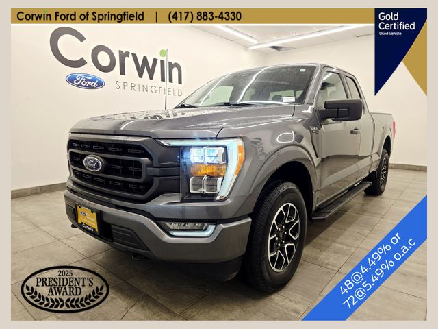Gray Metallic 2022 Ford F-150 Pickup Truck Four-Wheel Drive Automatic