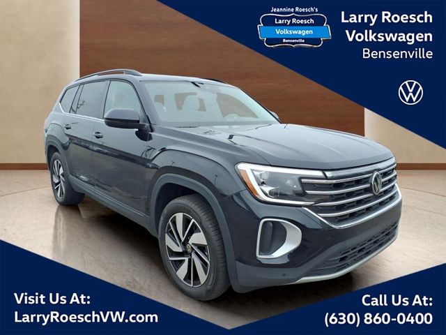 Deep Black 2025 Volkswagen Atlas SUV / Crossover All-Wheel Drive 8-Speed Automatic