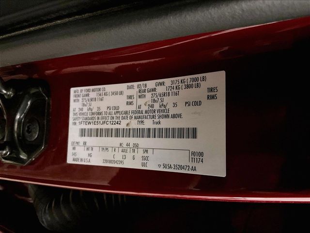 2018 Ford F-150 Lariat Red at Luther Ford