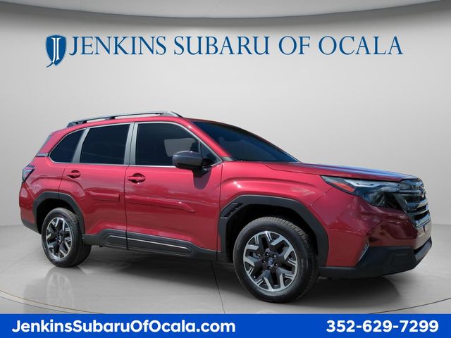 Crimson Red Pearl 2025 Subaru Forester Premium Crossover AWD SUV / Crossover All-Wheel Drive Continuously Variable Transmission