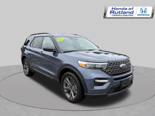 Blue Metallic 2021 Ford Explorer SUV / Crossover All-Wheel Drive Automatic