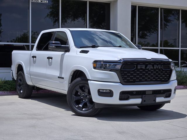 Bright White Clearcoat 2025 RAM 1500 Big Horn Crew Cab 4WD Pickup Truck Four-Wheel Drive 8-Speed Automatic
