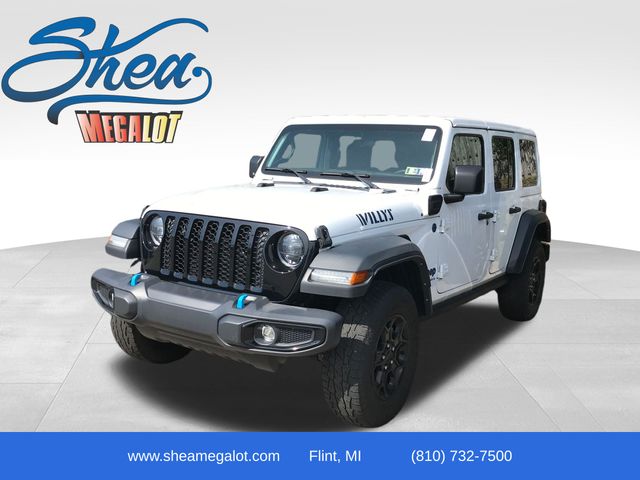 Bright White Clearcoat 2023 Jeep Wrangler 4xe SUV / Crossover Four-Wheel Drive 8-Speed Automatic
