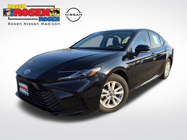 Midnight Black Metallic 2025 Toyota Camry LE FWD Sedan Front-Wheel Drive Continuously Variable Transmission