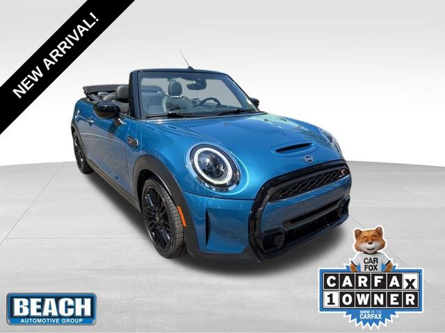 Island Blue Metallic 2023 MINI Cooper S Convertible FWD Convertible Front-Wheel Drive 7-Speed Automatic