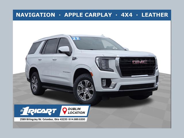 Summit White 2022 GMC Yukon SLE 4WD SUV / Crossover Four-Wheel Drive