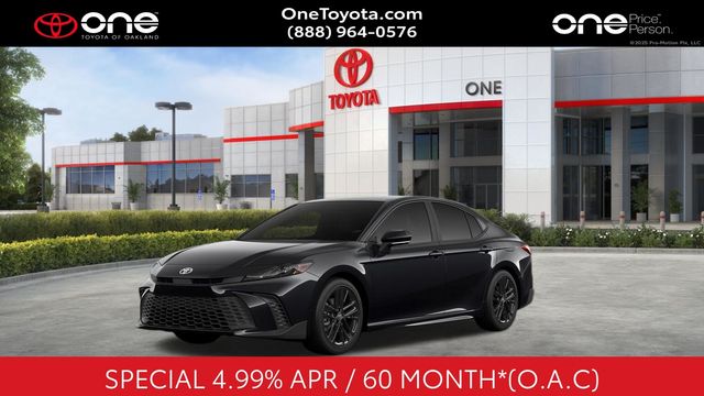 Black 2026 Toyota Camry SE FWD Sedan Front-Wheel Drive Continuously Variable Transmission