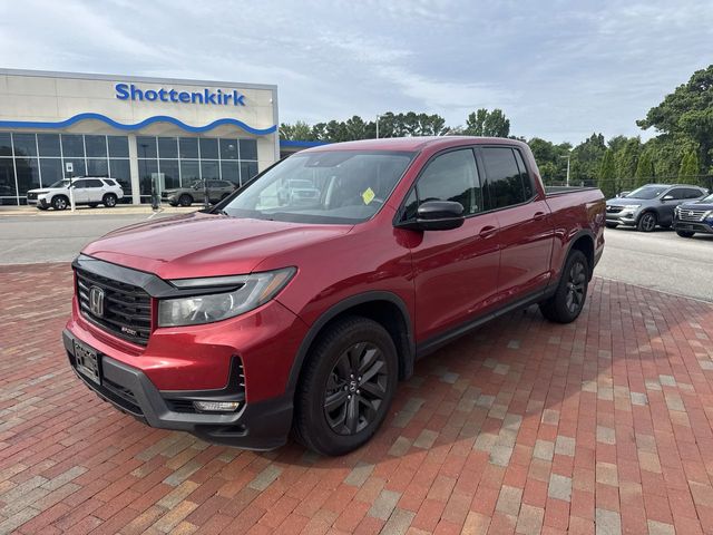 Gray (Modern Steel Metallic) 2023 Honda Ridgeline Pickup Truck All-Wheel Drive 9-Speed Automatic