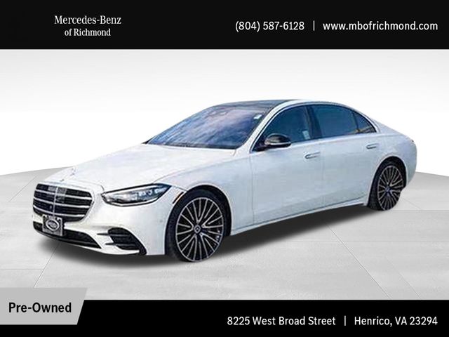 MANUFAKTUR Diamond White 2022 Mercedes-Benz S-Class S 500 4MATIC AWD Sedan All-Wheel Drive 9-Speed Automatic