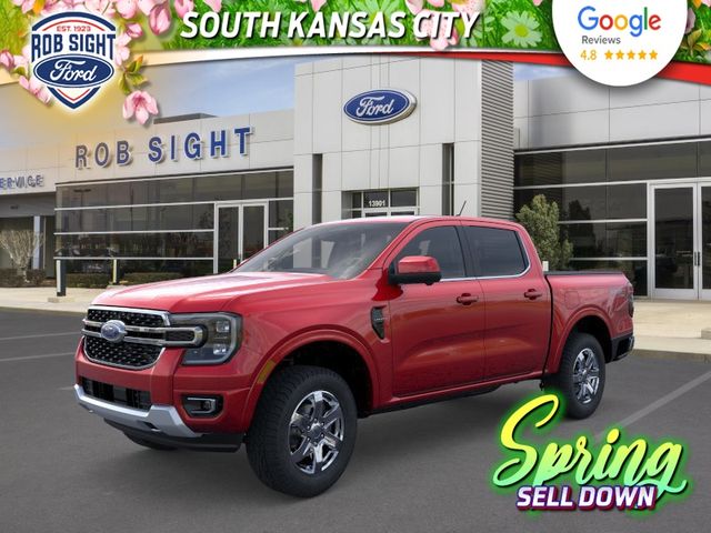 Ruby Red Metallic Tinted Clearcoat 2026 Ford Ranger Lariat SuperCrew 4WD Pickup Truck Four-Wheel Drive Automatic