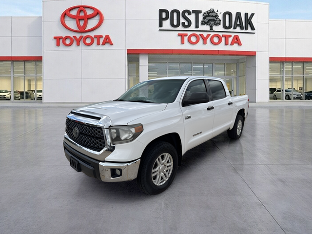 Super White 2019 Toyota Tundra SR5 CrewMax 5.7L 4WD Pickup Truck Four-Wheel Drive 6-Speed Automatic