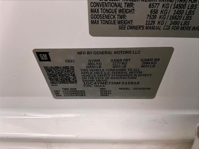 2021 Chevrolet Silverado 2500HD Custom White at Grove City Ford