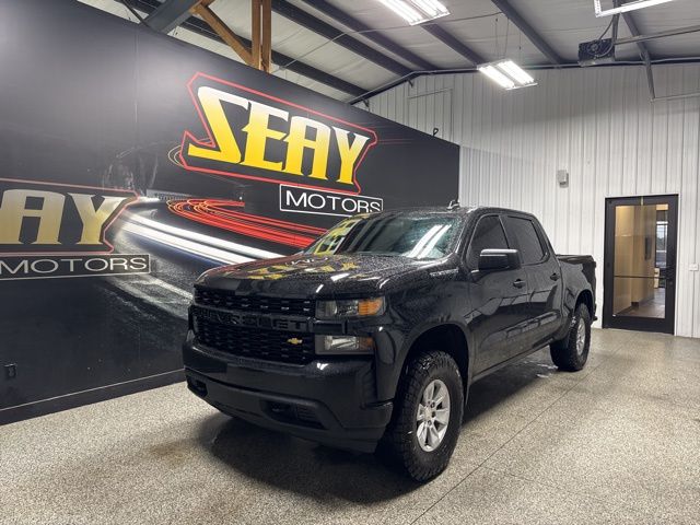 Black 2020 Chevrolet Silverado 1500 Custom Crew Cab 4WD Pickup Truck Four-Wheel Drive 8-Speed Automatic